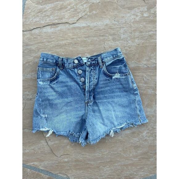 Women's The Lifestyledco Jean Shorts Cut Off Hem Size Small BF - Picture 1 of 3